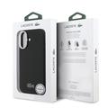 iPhone 17 Lacoste Iconic Petit Pique Metal Logo -kotelo - MagSafe-yhteensopiva - musta