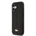 iPhone 17 Lacoste Monogramme Gold Logo -kotelo - MagSafe-yhteensopiva - musta