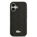 iPhone 17 Lacoste Monogramme Gold Logo -kotelo - MagSafe-yhteensopiva - musta