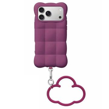 iPhone 17 Pro/18 Pro Cloud Puffer -silikonikotelo - tummanvioletti