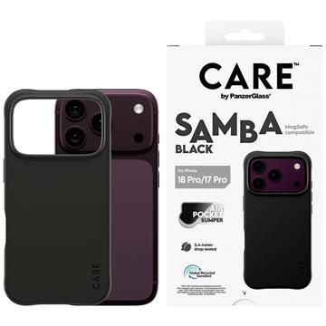 iPhone 17 Pro/18 Pro PanzerGlass Care Fashionable Samba-kotelo - MagSafe-yhteensopiva - Musta