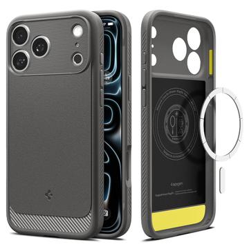 iPhone 17 Pro/18 Pro Spigen Rugged Armor Mag TPU-Kotelo - Harmaa