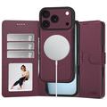 iPhone 17 Pro/18 Pro Tech-Protect 2-in-1 lompakkokotelo - Magsafe-yhteensopiva - Burgundy Punainen