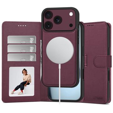 iPhone 17 Pro/18 Pro Tech-Protect 2-in-1 lompakkokotelo - Magsafe-yhteensopiva - Burgundy Punainen