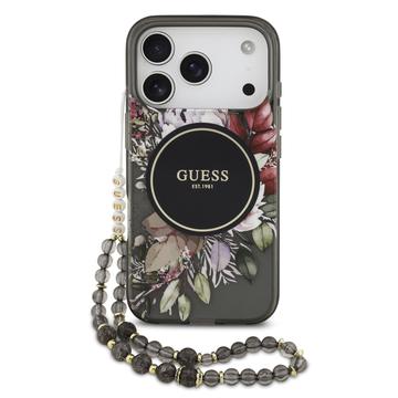 iPhone 17 Pro Guess IML Flowers Kotelo helmihihnalla
