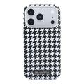 iPhone 17 Pro Karl Lagerfeld -kotelo, houndstooth-kuvioinen, muovinen - MagSafe-yhteensopiva