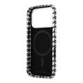 iPhone 17 Pro Karl Lagerfeld -kotelo, houndstooth-kuvioinen, muovinen - MagSafe-yhteensopiva