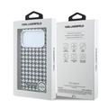 iPhone 17 Pro Karl Lagerfeld -kotelo, houndstooth-kuvioinen, muovinen - MagSafe-yhteensopiva