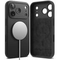 iPhone 17 Pro Max/18 Pro Max Ringke Liquid Silicone MagSafe Kotelo - Musta