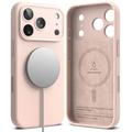 iPhone 17 Pro Max/18 Pro Max Ringke Liquid Silicone MagSafe Kotelo - Vaaleanpunaista Hiekkaa