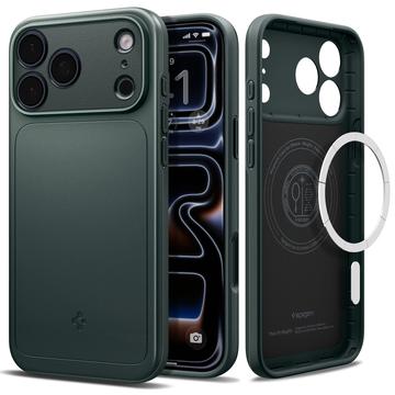 iPhone 17 Pro Max/18 Pro Max Spigen Thin Fit Mag MagSafe -kotelo - Abyssin vihreä