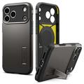 iPhone 17 Pro Max/18 Pro Max Spigen Tough Armor T Mag Suojakuori - Asemetalli