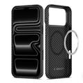 iPhone 17 Pro Max/18 Pro Max Tech-Protect Ion Carbon muovikotelo - MagSafe-yhteensopiva - musta / hopea