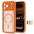 iPhone 17 Pro Max/18 Pro Max Tech-Protect MagPeak MagSafe CC -kotelo – matta Cosmic Orange