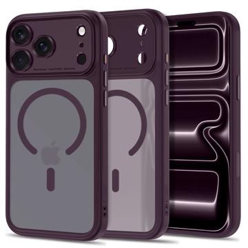 iPhone 17 Pro Max/18 Pro Max Tech-Protect MagPeak MagSafe CC -kotelo – matta, tumma kirsikka
