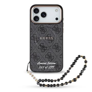 iPhone 17 Pro Max Guess 4G Strap Limited Edition -kotelo - MagSafe-yhteensopiva - Musta