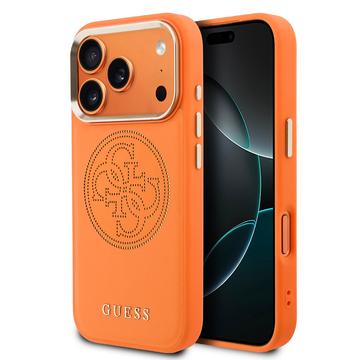 iPhone 17 Pro Max Guess Perforated 4G Logo Kotelo - MagSafe-yhteensopiva - oranssi