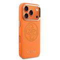 iPhone 17 Pro Max Guess Perforated 4G Logo Kotelo - MagSafe-yhteensopiva - oranssi