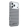 iPhone 17 Pro Max Karl Lagerfeld -kotelo, houndstooth-kuvioinen, muovinen - MagSafe-yhteensopiva