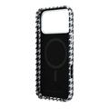 iPhone 17 Pro Max Karl Lagerfeld -kotelo, houndstooth-kuvioinen, muovinen - MagSafe-yhteensopiva