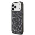 iPhone 17 Pro Max Karl Lagerfeld IML Leopardikotelo - MagSafe-yhteensopiva - Harmaa