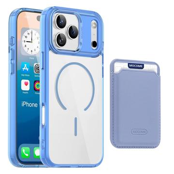 iPhone 17 Pro Max MagSafe kotelo kortinpidikkeellä - sininen / läpinäkyvä