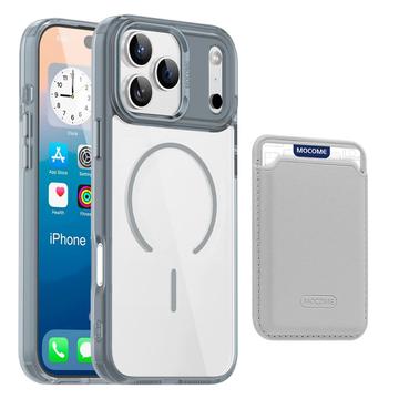 iPhone 17 Pro Max MagSafe-kotelo, jossa on korttipidike - harmaa / läpinäkyvä