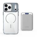 iPhone 17 Pro Max MagSafe-kotelo, jossa on korttipidike - harmaa / läpinäkyvä