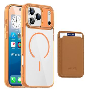 iPhone 17 Pro Max MagSafe-kotelo, jossa on korttipidike - oranssi / läpinäkyvä