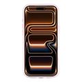 IPhone 17 Pro Max -kotelo, iskunkestävä ja värikäs kukakuosilla, TPU-materiaalia - vaaleanpunainen