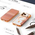 iPhone 17 Pro Max Tyylikäs magneettinen läppäkotelo RFID-korttipaikoilla - oranssi