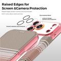iPhone 17 Pro Max Tyylikäs magneettinen läppäkotelo RFID-korttipaikoilla - vaaleanpunainen