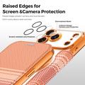 iPhone 17 Pro Tyylikäs magneettinen läppäkotelo RFID-korttipaikoilla - oranssi