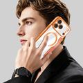 iPhone 17 Pro Tyylikäs magneettinen läppäkotelo RFID-korttipaikoilla - oranssi