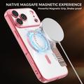 iPhone 17 Pro Tyylikäs magneettinen läppäkotelo RFID-korttipaikoilla - vaaleanpunainen