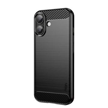 iPhone 18 Mofi TPU Suojakuori - Hiilikuitu - Musta