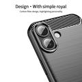 iPhone 18 Mofi TPU Suojakuori - Hiilikuitu - Musta