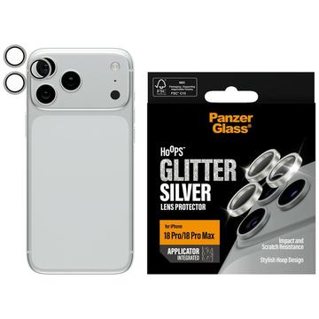 iPhone 18 Pro/18 Pro Max PanzerGlass Hoops Keraaminen kameran linssisuoja - Hopeinen kimalle