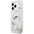 iPhone 18 Pro/17 Pro Karl Lagerfeld Liquid Glitter Karl & Choupette Heads MagSafe-suojakotelo - läpinäkyvä