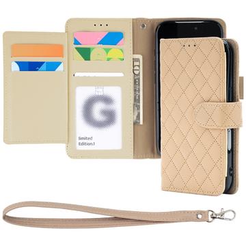 iPhone 18 Pro/17 Pro Mercury Goospery Luxe Diary Lompakkokotelo - beige