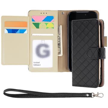 iPhone 18 Pro/17 Pro Mercury Goospery Luxe Diary Lompakkokotelo - musta