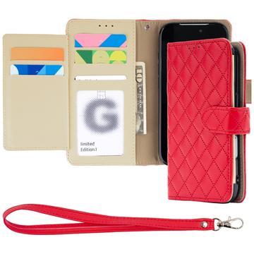 iPhone 18 Pro/17 Pro Mercury Goospery Luxe Diary Lompakkokotelo - punainen