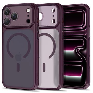 iPhone 18 Pro/17 Pro Tech-Protect MagPrime MagSafe CC -hybridikotelo - matta Burgundy Punainen