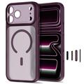 iPhone 18 Pro/17 Pro Tech-Protect MagPrime MagSafe CC -hybridikotelo - matta Burgundy Punainen