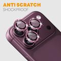 iPhone 18 Pro/18 Pro Max Northjo Glitter -kameran linssinsuoja - viininpunainen
