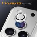 iPhone 18 Pro/18 Pro Max Northjo Glitter -kameran linssinsuoja - hopea