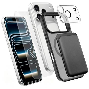 iPhone 18 Pro 4-in-1 MagSafe -suojasarja korttitelineellä - musta
