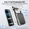 iPhone 18 Pro 4-in-1 MagSafe -suojasarja korttitelineellä - musta