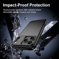 iPhone 18 Pro Harjattu TPU Suojakuori - Hiilikuitu - Musta