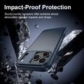 iPhone 18 Pro Harjattu TPU Suojakuori - Hiilikuitu - sininen